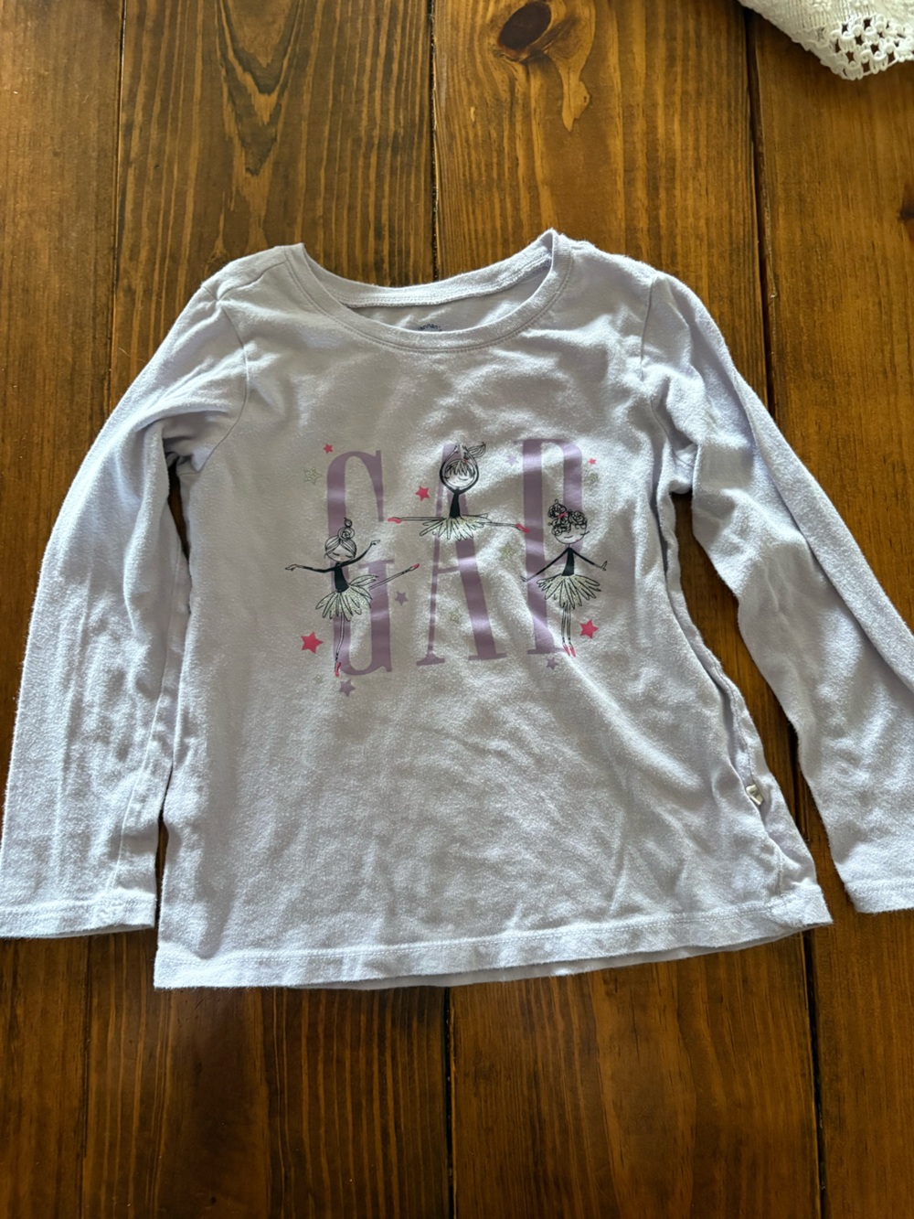 Girls' Light Purple Long-Sleeve 'Ballet' Graphic Top